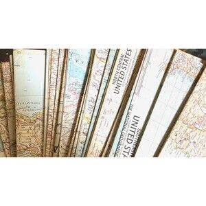 Vintage Lot National Geographic Magazine Maps 39 Pc US Europe Asia Australia Lbs